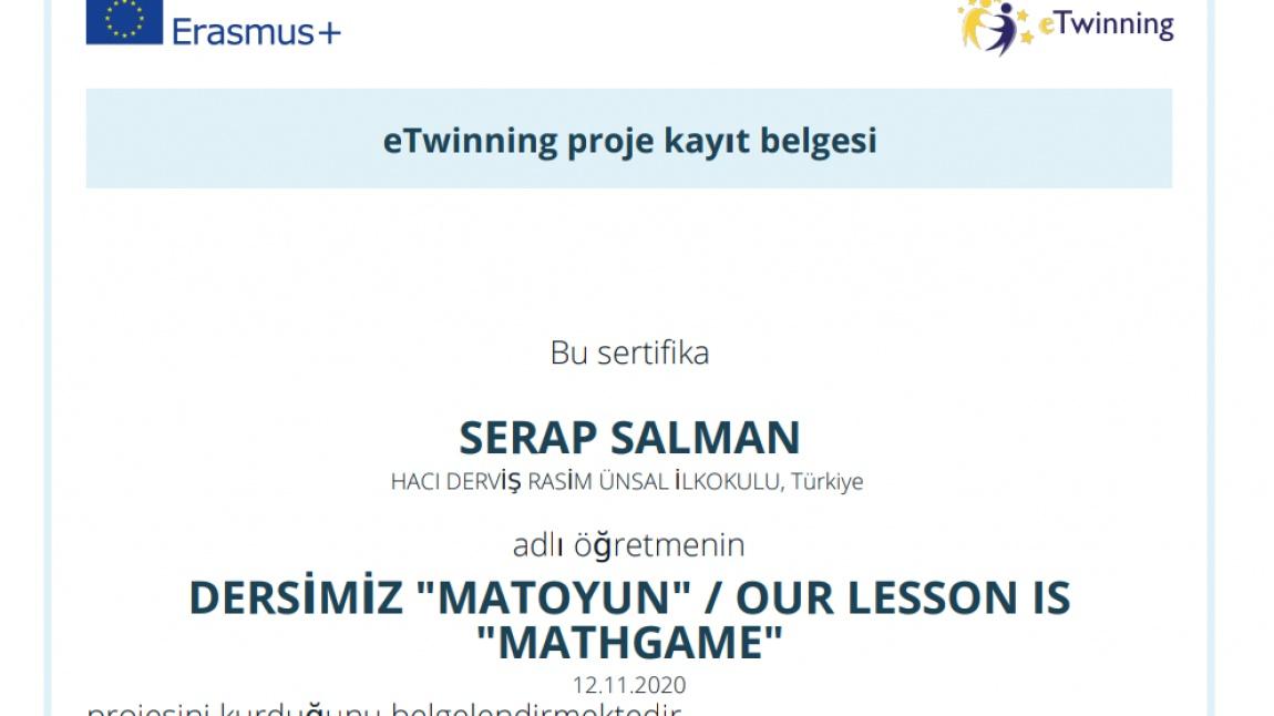 DERSİMİZ MATOYUN/ OUR LESSON İS MATHGAME e Twining Projemiz 